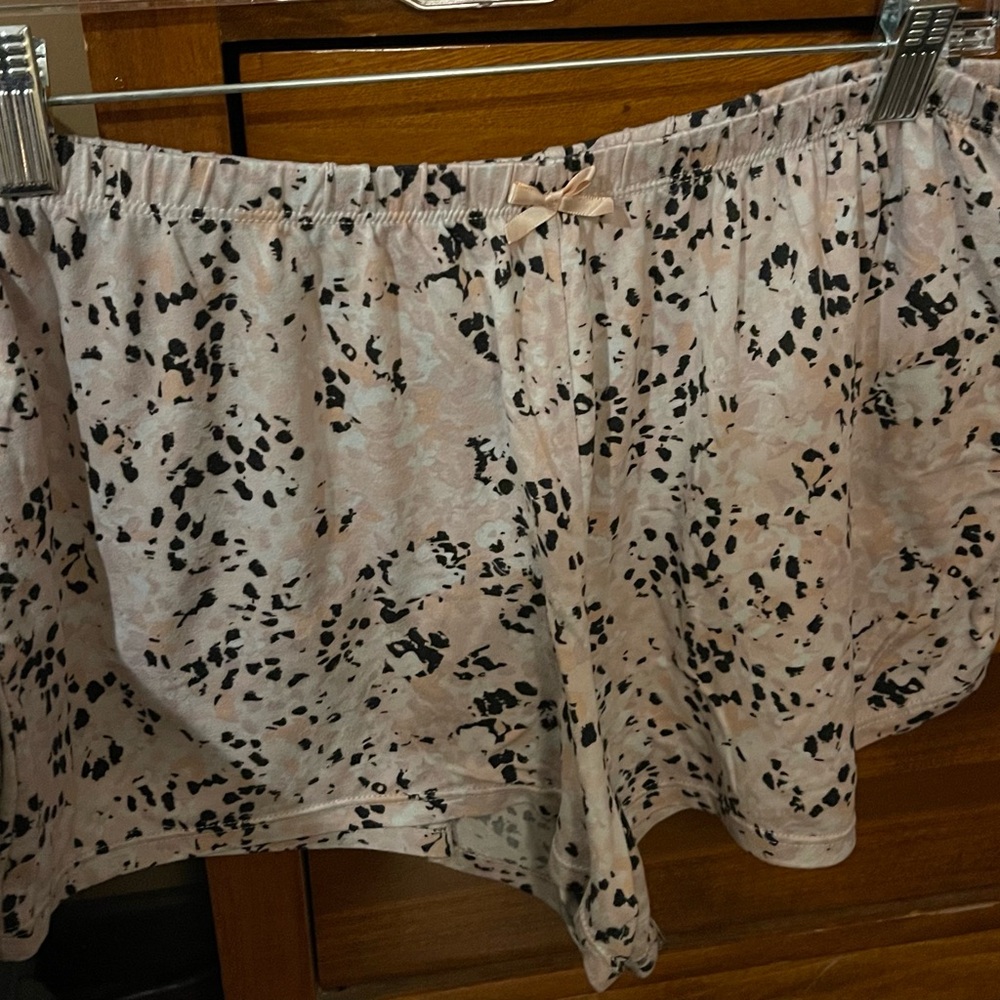 Pink and Black Patterned Shorts